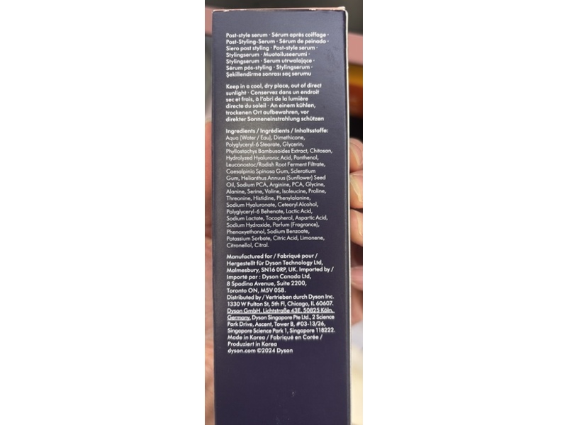 Dyson Chitosan Post-Style Serum, 3.38 fl oz/100 mL