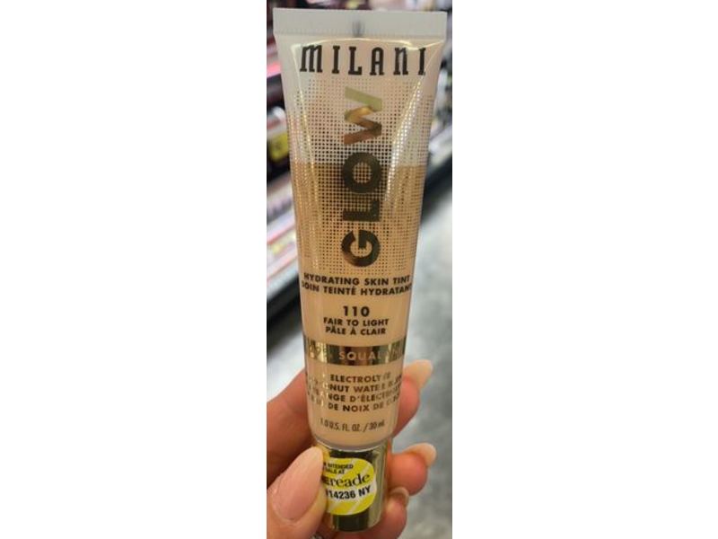 Milani Glow Hydrating Skin Tint, 110 Fair To Light, 1 fl oz/30 mL