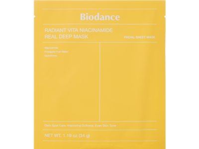 Biodance Radiant Vita Niacinamide Real Deep Mask, 1.19 oz/34 g