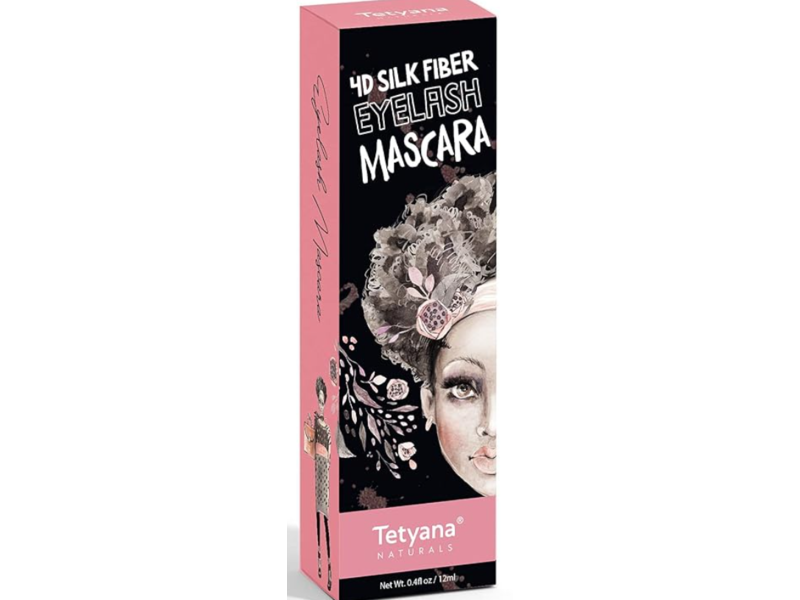 Tetyana Naturals 4D Silk Fiber Eyelash Mascara, 0.33 fl oz/ 12 mL