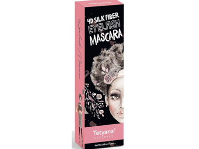 Tetyana Naturals 4D Silk Fiber Eyelash Mascara, 0.33 fl oz/ 12 mL