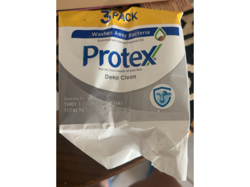 Protex Cleansing Bar Soap, Deep Clean, 3.7 oz/104.8 g, 3 Count