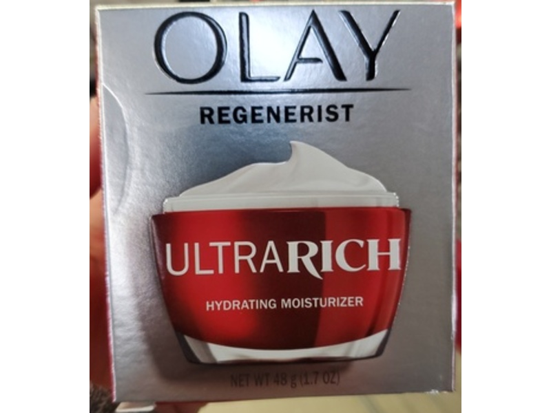 Olay Ultra Rich Hydrating Moisturizer, Shea Butter, Pro-Vitamin B5 & Peptides, 1.7 fl oz/48 g, Pack Of 2