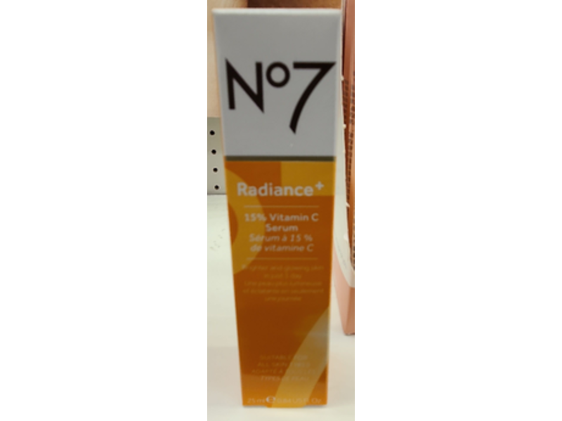 No7 Radiance+ 15 % Vitamin C Serum, 0.84 fl oz/25 mL