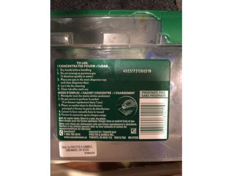 Cascade Complete All-in-1 Dishwasher Detergent, Fresh Scent, 44 Pacs, 27.9 oz