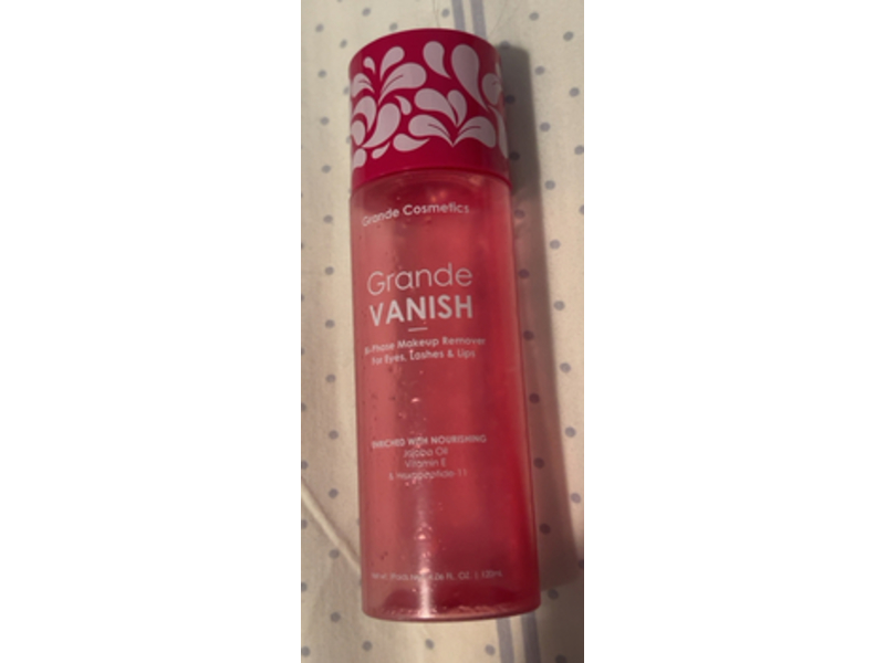 Grande Cosmetics Grande Vanish Bi-Phase Makeup Remover, 4.06 fl oz/120 mL