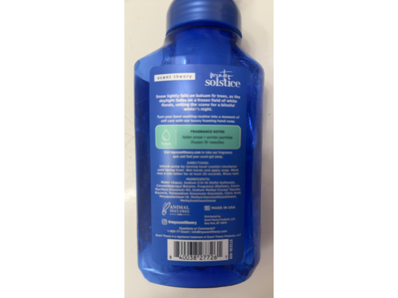 Scent Theory Foaming Hand Soap, Winter Solstice, 11 fl oz/325 mL