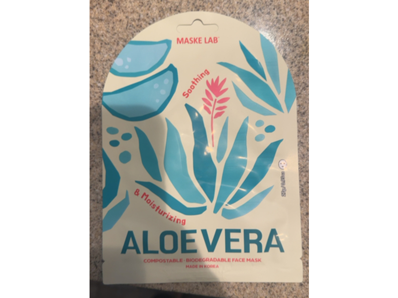 Maske Lab Soothing & Moisturizing Aloevera Face Mask, 0.97 fl oz/27 g