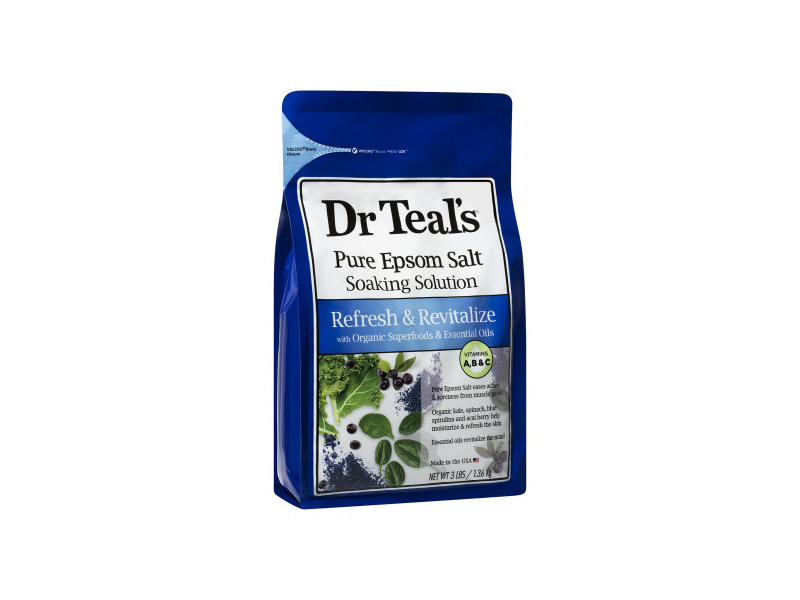 Dr Teal's Epsom Salt Soaking Solution, Refresh & Revitalize, 1.36 Kg