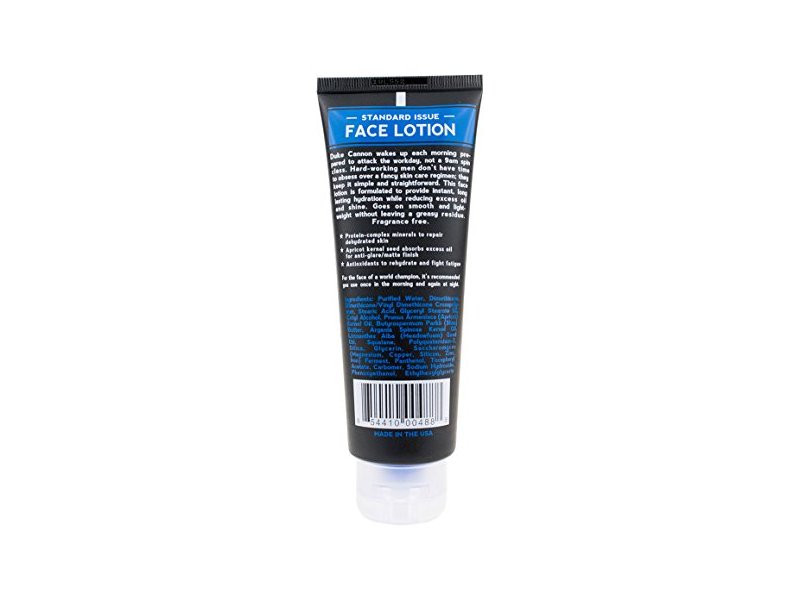 Duke Cannon Standard Issue Face Lotion, 3.75 fl oz / 111 mL