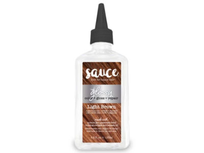 Sauce Beauty Glossy Color + Gloss + Repair, Light Brown, 4.5 fl oz/133 mL