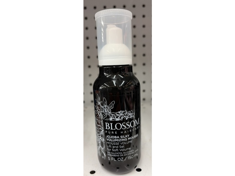 Blossom Pure Haircare Silky volumizing Mousse, Jojoba, 5 fl oz/150 mL