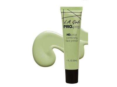 L.A. Girl Pro Prep HD Color Correcting Face Primer, GFP912 Green, 1 fl oz/30 mL