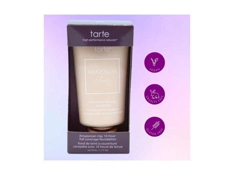 Tarte Amazonian Clay Foundation, 14 N Ivory, 1.7 fl oz/50 mL