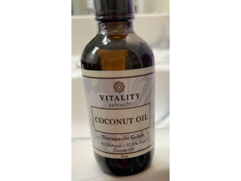 Vitality Extracts Pure Carrier Oil, Coconut Oil, 4 oz