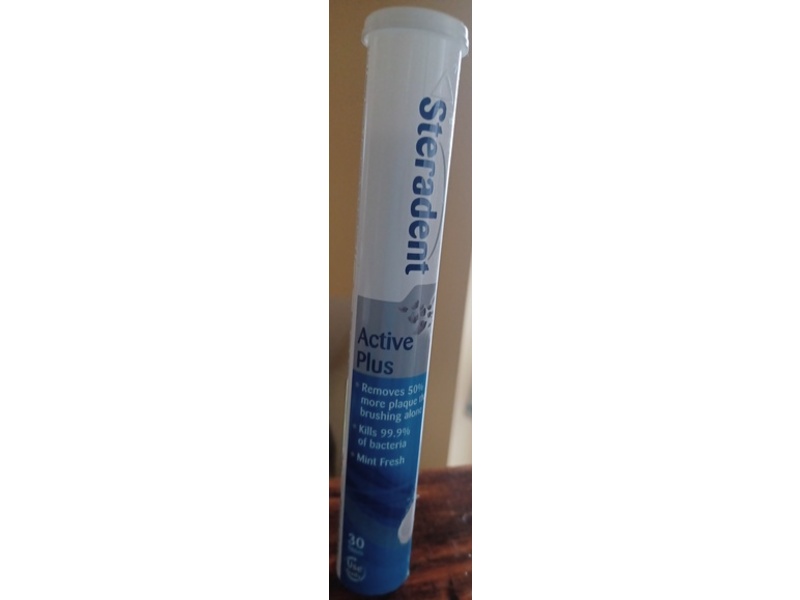 Steradent Active Plus Denture Cleaning Tablets, Mint Fresh, 30 Counts
