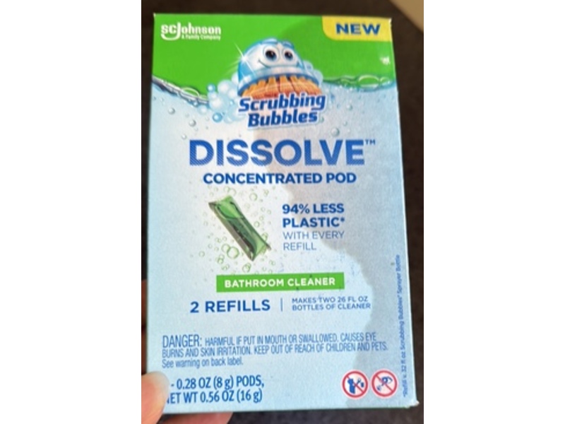 Scrubbing Bubbles Dissolve Concentrated Pod Bathroom Cleaner Refill, 0.28 oz/8 g, 2 Count