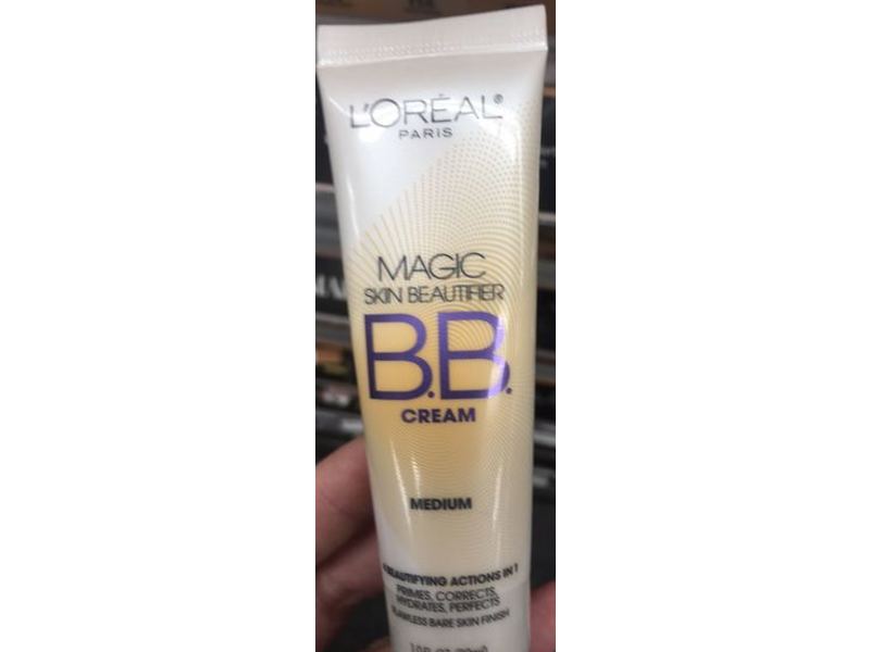 L'Oreal Paris Magic Skin Beautifier BB Cream, Medium, 1.0 fl oz/30 mL