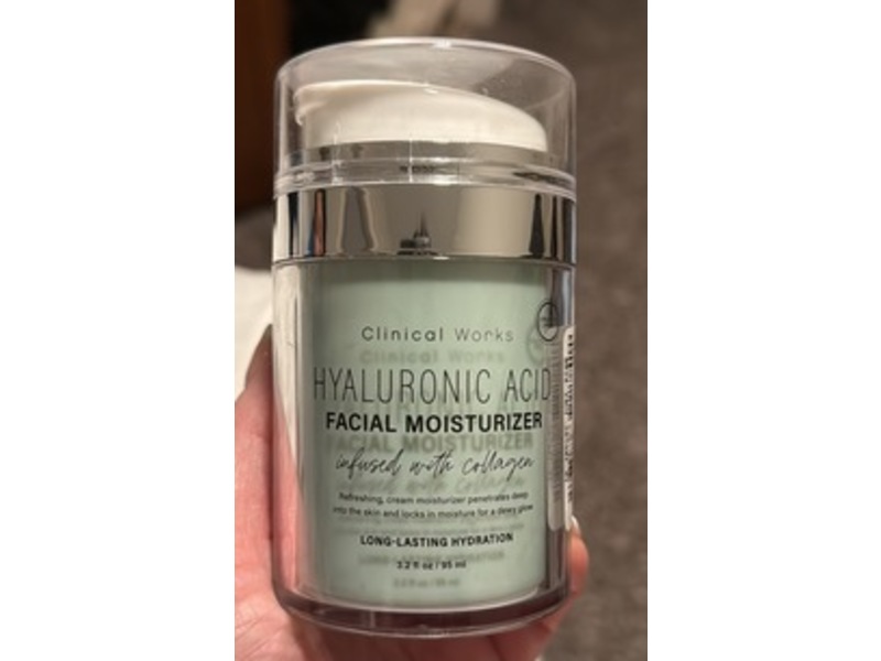 Clinical Works Facial Moisturizer, Hyaluronic Acid, 3.2 fl oz/95 mL