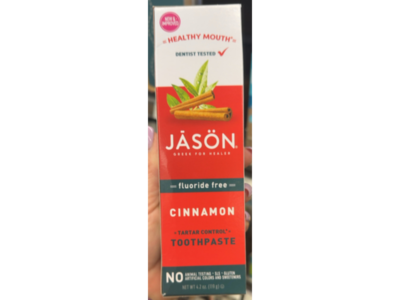 Jason Tartar Control Toothpaste, Cinnamon, 4.2 oz/119 g