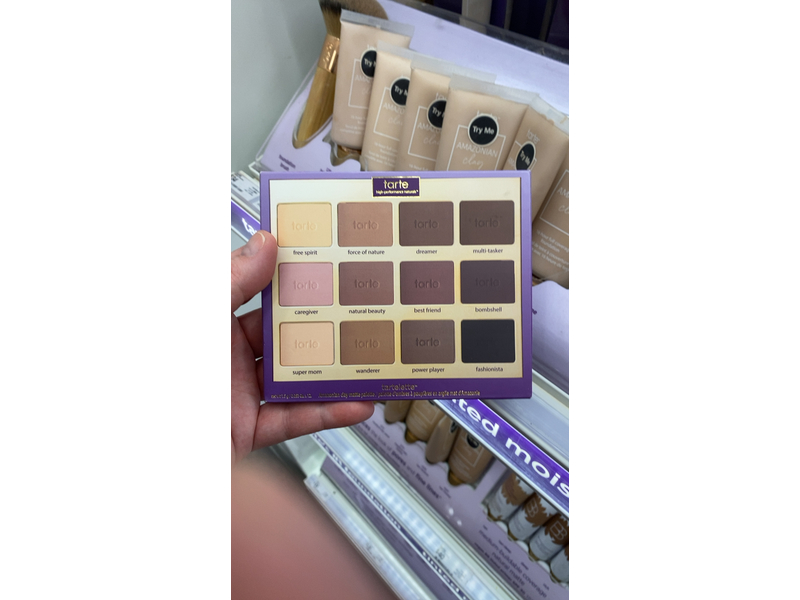 Tarte Tartelette Amazonian Clay Matte Eyeshadow Palette, Brown/Taupe, 0.053 oz x 12 shadows