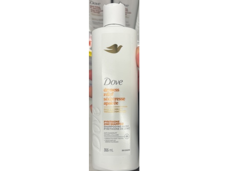 Dove Dryness Relief Shampoo, Pyrithione Zinc, 355 mL