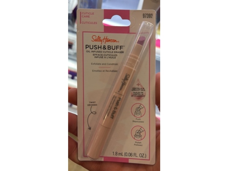Sally Hansen Push & Buff 2 In 1 Cuticle Pen, 0.06 fl oz/1.8 mL