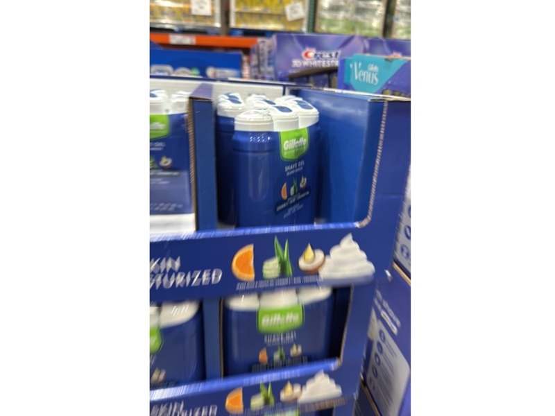 Gillette Shave Gel, Island Breeze, Vitamin C + Aloe & Coconut Oil, 21 oz/594 g, Pack Of 3