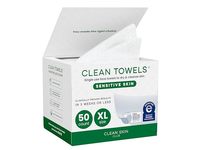 Clean Skin Club Clean Towels, Sensitive Skin XL, 50 Count - thumbnail 1