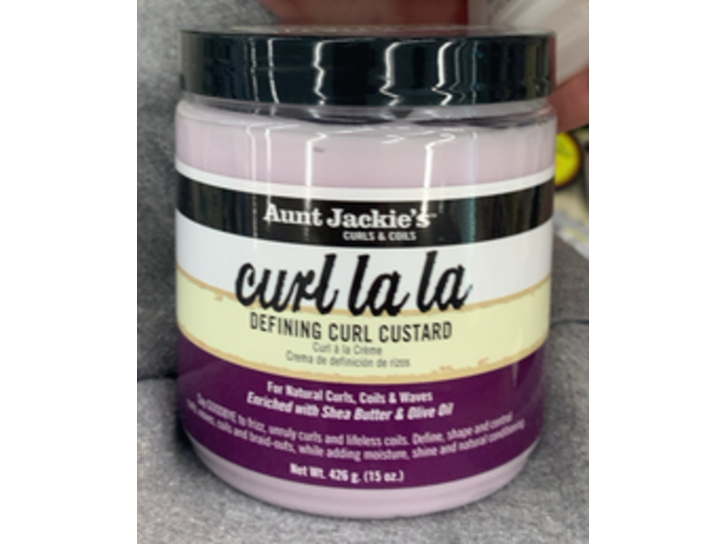Aunt Jackie's Curl La La Defining Curl Custard, Shea Butter & Olive OIl, 15 oz/426 g