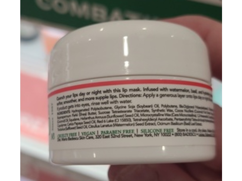 Mario Badescu Lip Mask, Watermelon & Basil, 0.5 oz/14 g