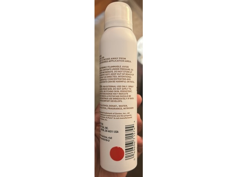 b.Pure Whole Body Deodorant Spray, Coconut Vanilla Scented, 3.5 oz/99 g