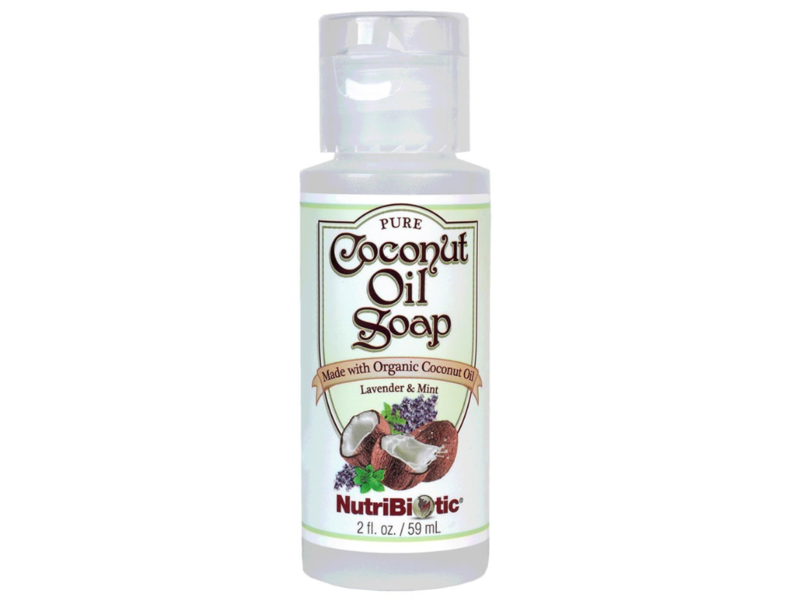 NutriBiotic Pure Coconut Oil Soap, Lavender & Mint, 2 fl oz/59 mL