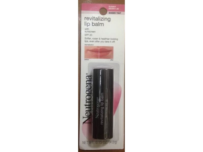 Neutrogena Revitalizing Lip Balm, Blush 20, SPF 20, 0.15 oz/4.2 g