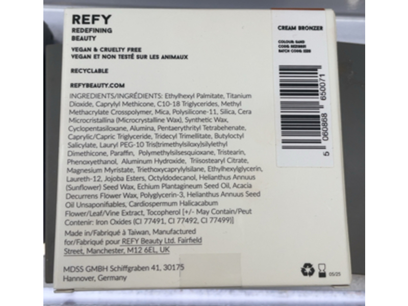 Refy Cream Bronzer, Sand, 0.29 oz/8.3 g