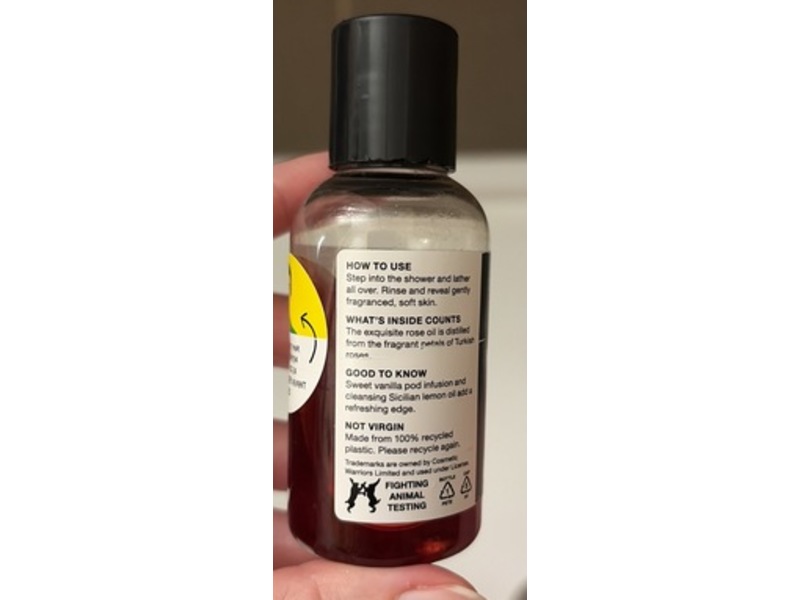 Lush Shower Gel, Rose Jam, 1.8 fl oz/55 mL