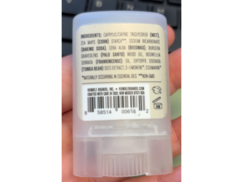 Humble Simple And True Deodorant, Palo Santo & Frankincense, 0.5 oz/14 g