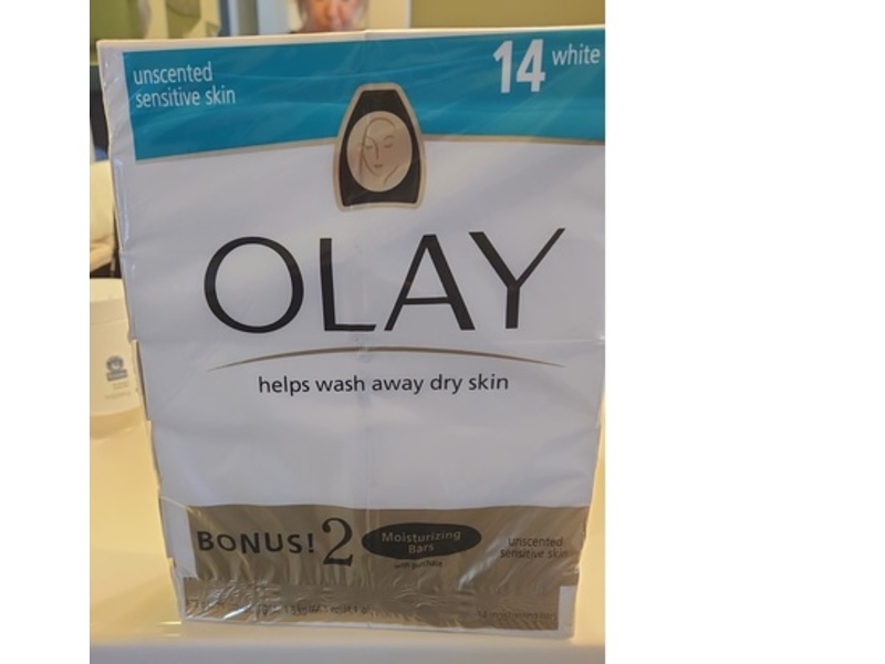 Olay White Moisturizing Bars, Sensitive Skin, 4.75 oz/125 g, 14 Count