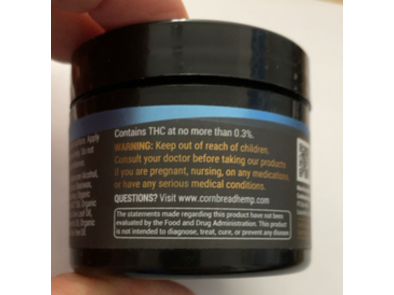 Corn Bread CBD Lotion, Menthol Formula, 2 oz