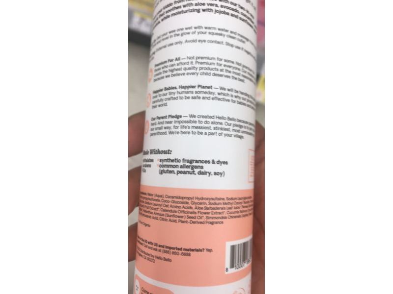 Hello Bello Premium Shampoo & Body Wash, Gentle Sweet Cream, 10 fl oz/296 mL, Pack Of 2