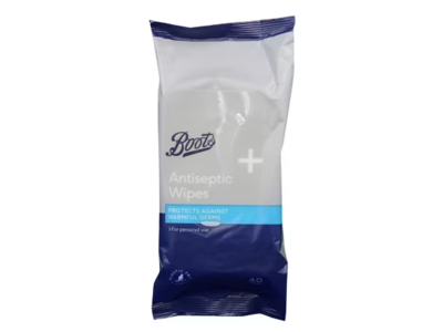 Boots Plastic Free Antiseptic Wipes, 40 Count