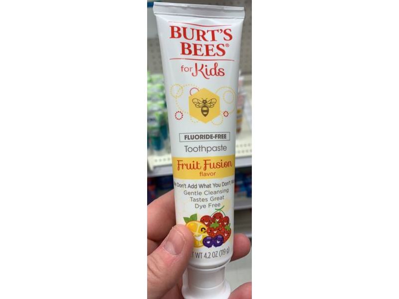 Burt's Bees Kids Fluoride-Free Toothpaste, Fruit Fusion, 4.2 oz/119 g
