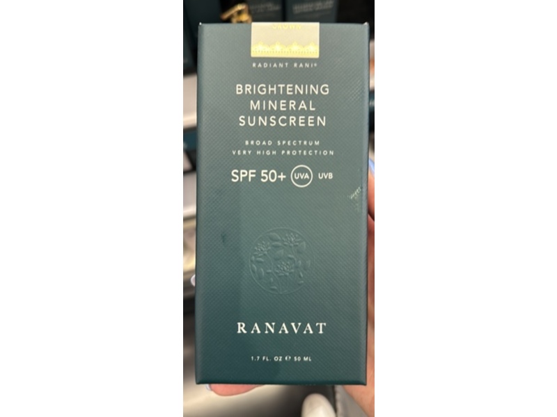 Ranavat Brightening Mineral Sunscreen, SPF 50+, 1.7 fl oz/50 mL