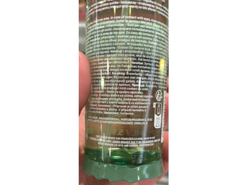 Fenty Skin Allover Body Mist, Green Raspberry, 5.9 fl oz/175 mL