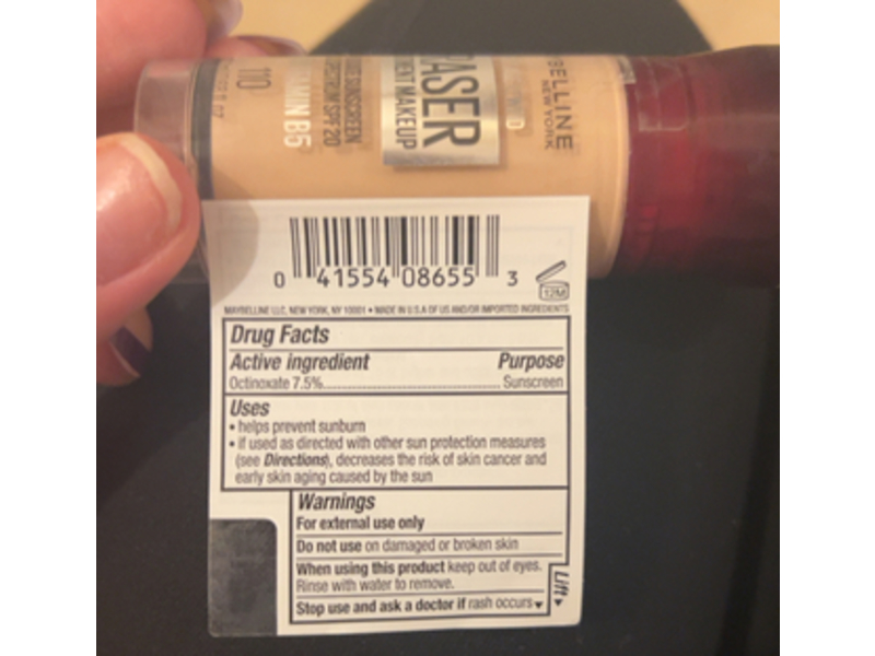 Maybelline New York Instant Age Rewind Eraser Treatment Makeup, SPF 20, 110, 0.68 fl oz/20.0 mL