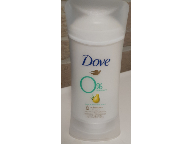 Dove 0% Aluminum Moisturixers Deodorant, 2.6 oz/74 g