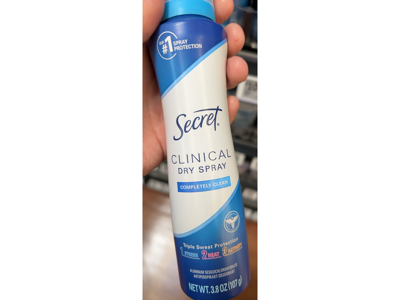 Secret Clinical Dry Spray Antiperspirant/Deodorant, Complete Clean, 3.8 oz/107 g