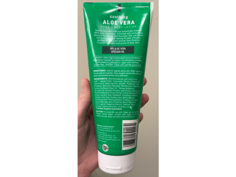 Jason Soothing Hand + Body Lotion, Aloe Vera, 8 fl oz/237 mL