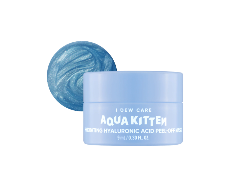 I Dew Care Aqua Kitten Hydrating Hyaluronic Acid Peel-Off Mask, 0.30 fl oz/9 mL
