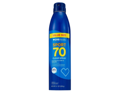 CVS Health Sport Clear Spray Sunscreen, SPF 70, 9.1 oz/258 g